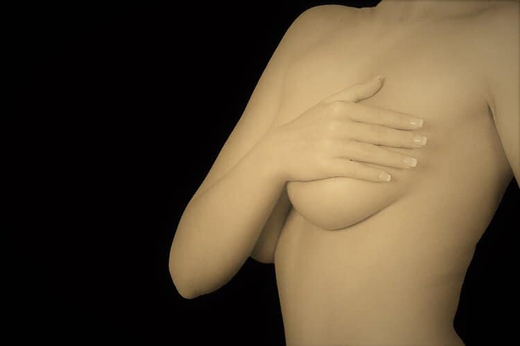 woman breast massage